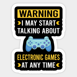 Warning Electronic Game Games Sticker